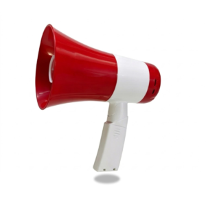 Megafone Portátil com Sirene para Eventos Guias Vermelho e Branco